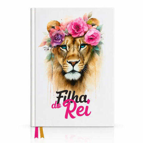 Bíblia ARC Filha do Rei Rosa com Harpa - capa