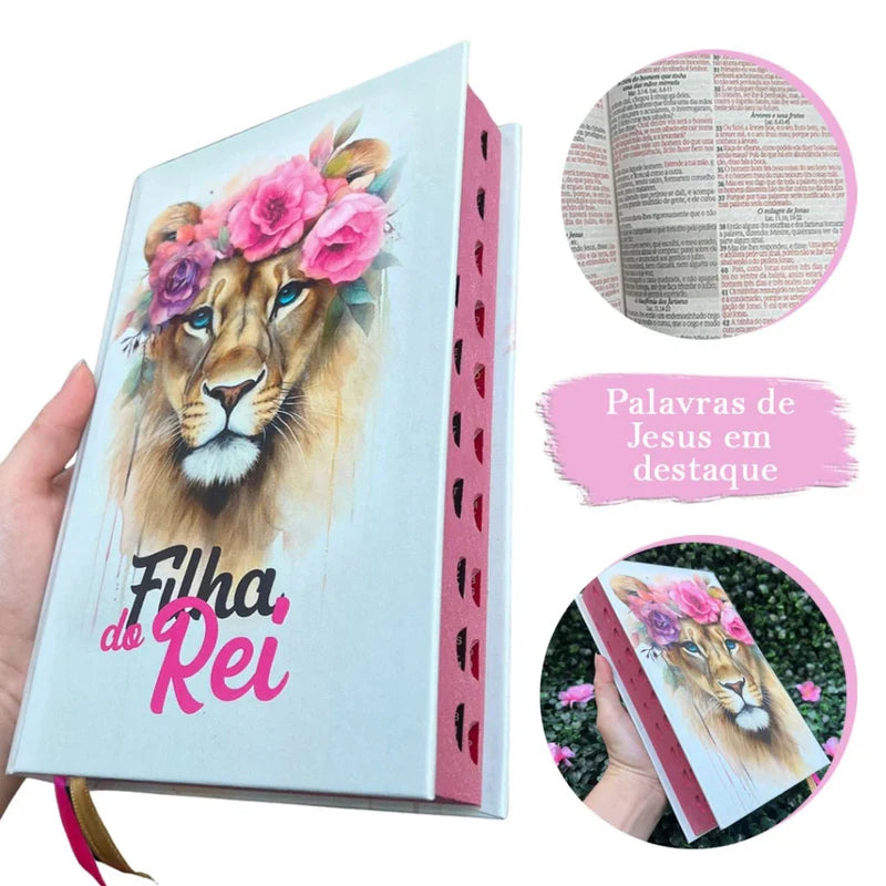 Bíblia feminina Filha do Rei - detalhe 2