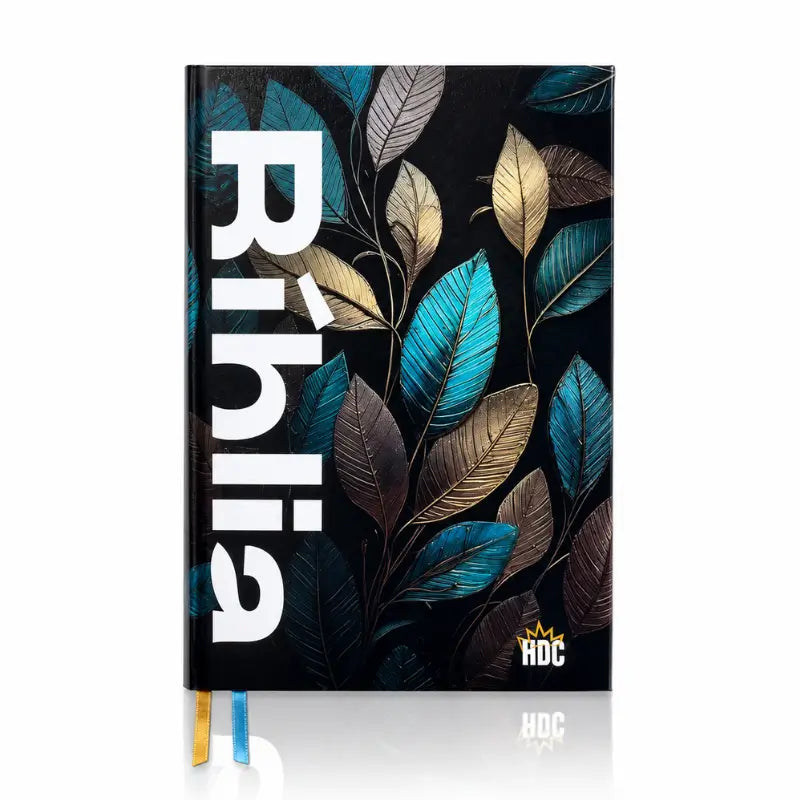 Bíblia ARC Floral Turquesa com Harpa - capa