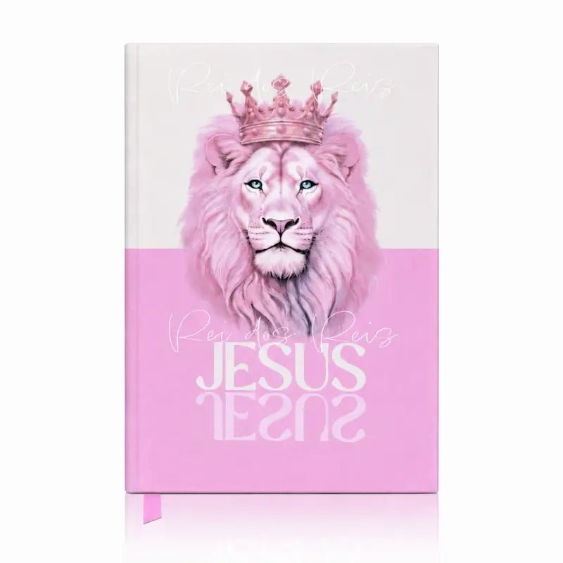 Bíblia ARC Rei dos Reis Rosa Letra Hiper - capa