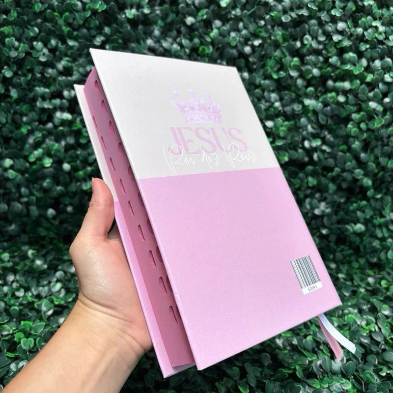 Bíblia com harpa e índice rosa - detalhe 4
