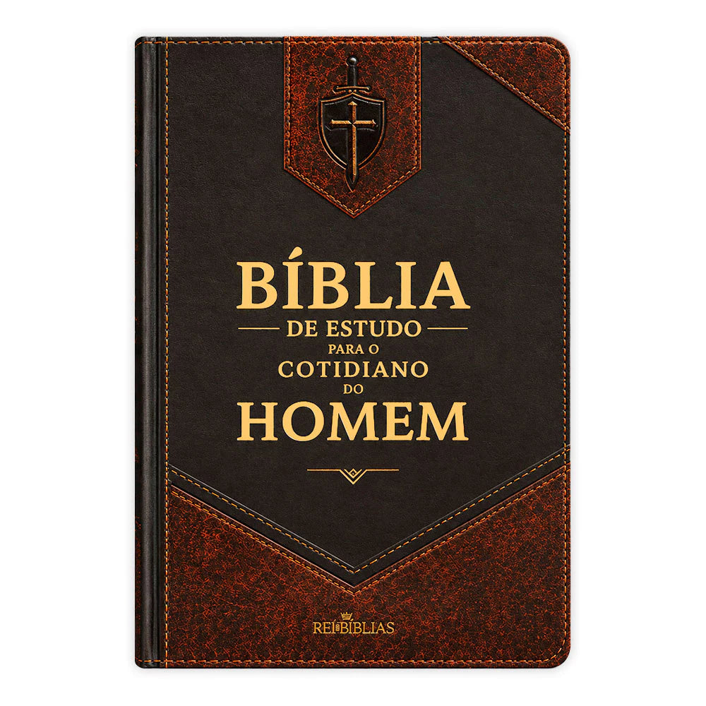 Bíblia de Estudo para o Cotidiano do Homem NAA — capa dura frontal