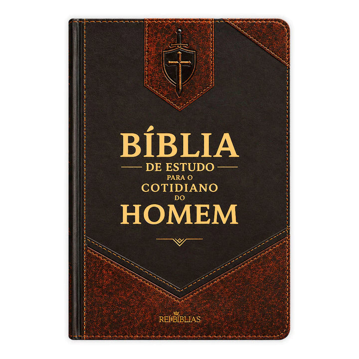 Bíblia de Estudo para o Cotidiano do Homem NAA — capa dura frontal