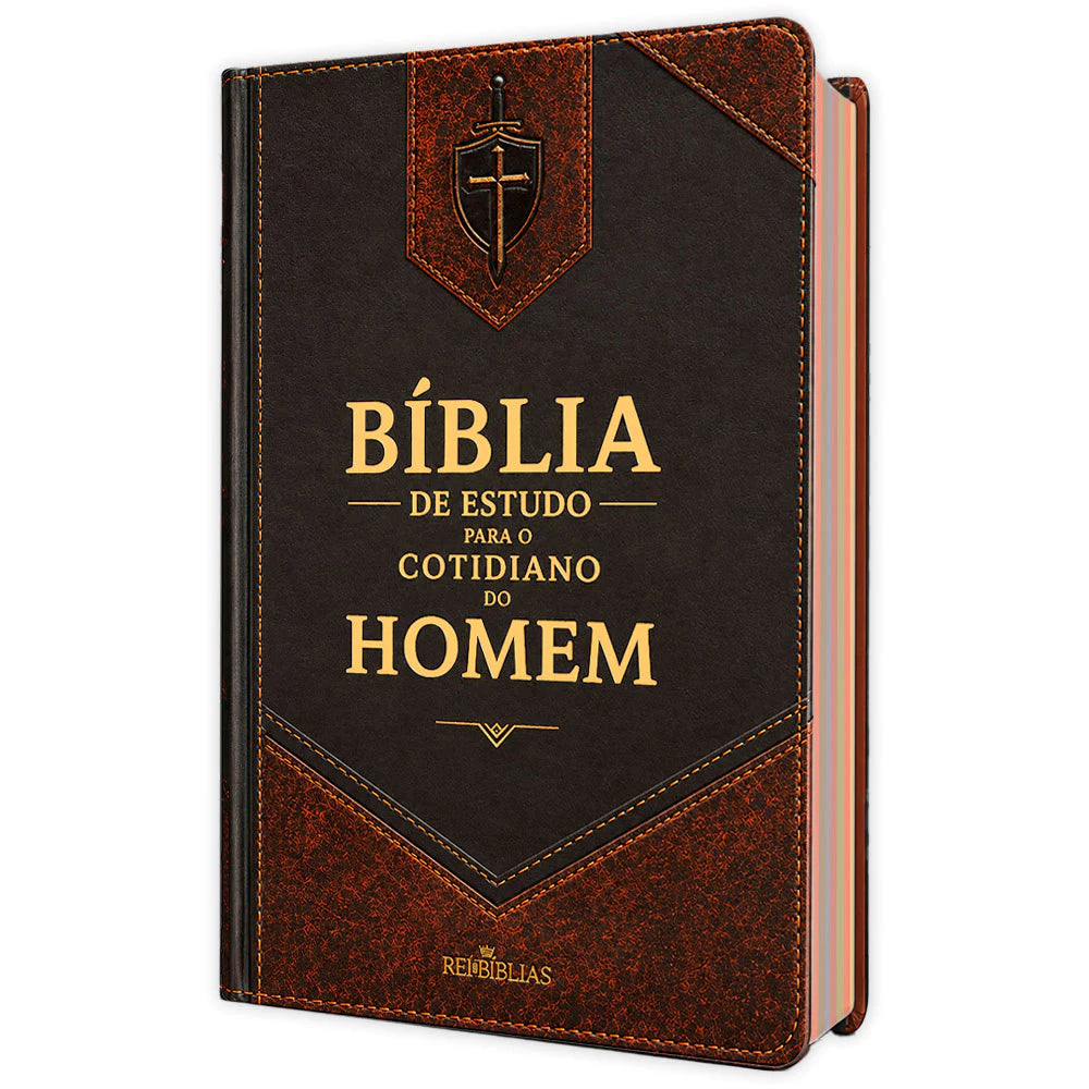 Detalhes da Bíblia de Estudo do Homem NAA com capa dura