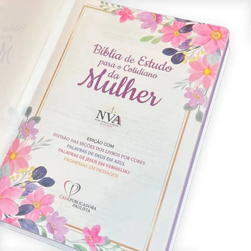 Bíblia NVA de Estudo da Mulher Rosa Intenso - imagem 6