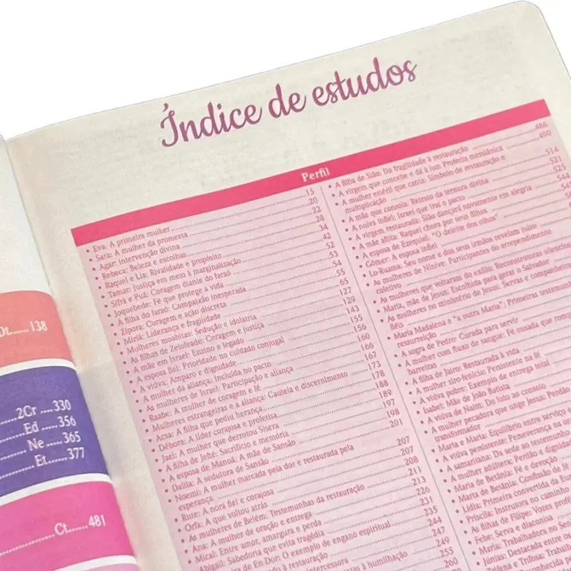 Bíblia NVA de Estudo da Mulher Rosa Intenso - imagem 9