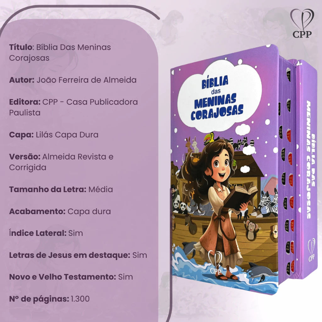 Bíblia Meninas Corajosas ARC com Harpa Lilás - imagem 2