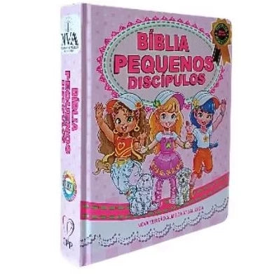 Bíblia Infantil Pequenos Discípulos Rosa - imagem 1