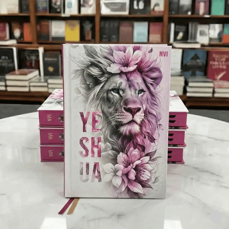 Bíblia evangélica feminina rosa com índice lateral