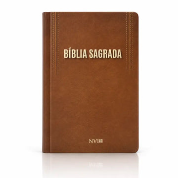 Bíblia NVI Marrom Luxo Capa Dura - capa