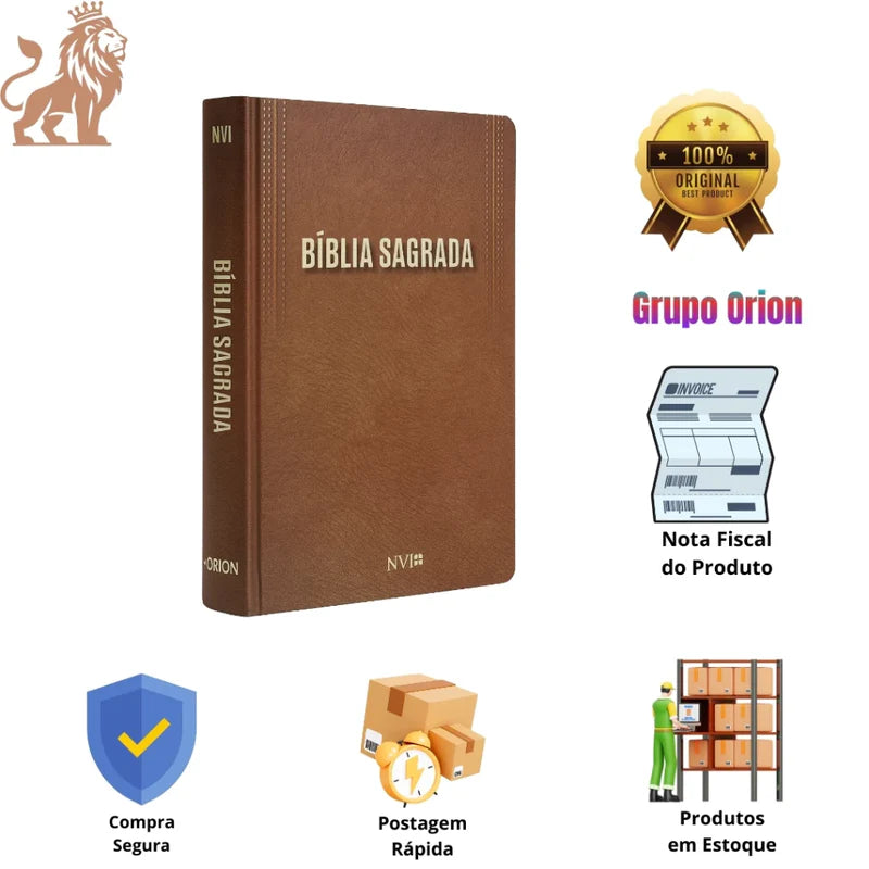 Bíblia Coração do Leão NVI marrom - detalhe 4