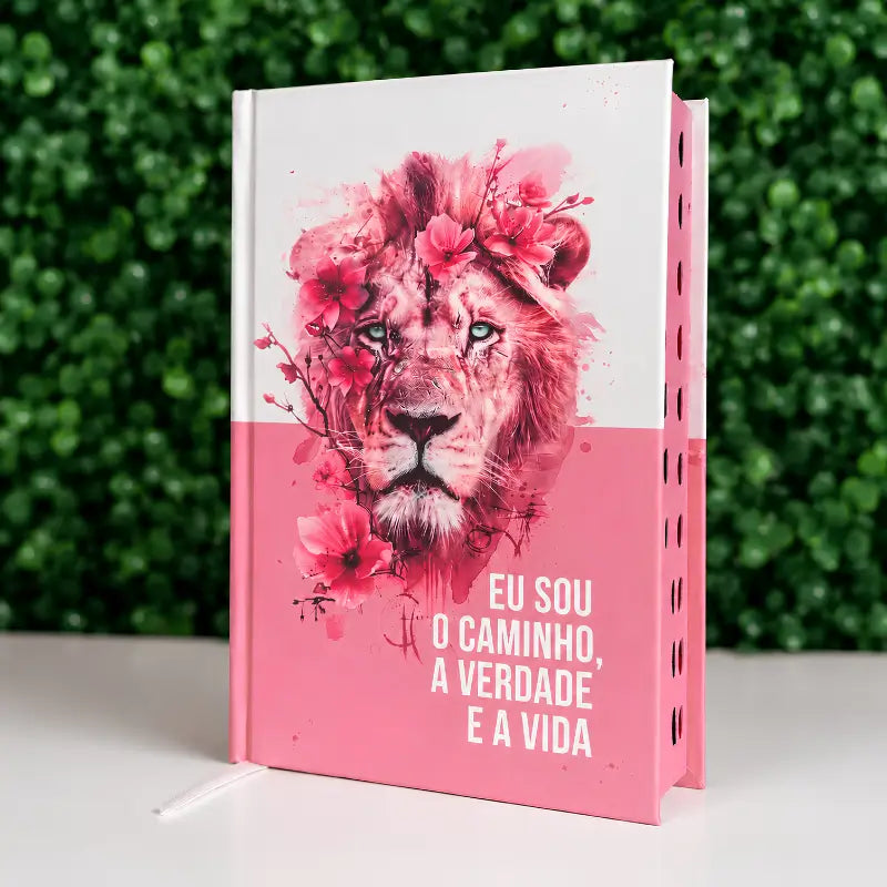 Bíblia ARC Feminina Rosa Eu Sou o Caminho com índice lateral