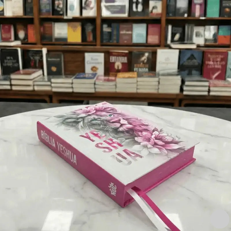 Bíblia Sagrada Feminina Evangélica Versão NVI Letra gigante Yeshua Floral com Capa Dura e Índices Deitada