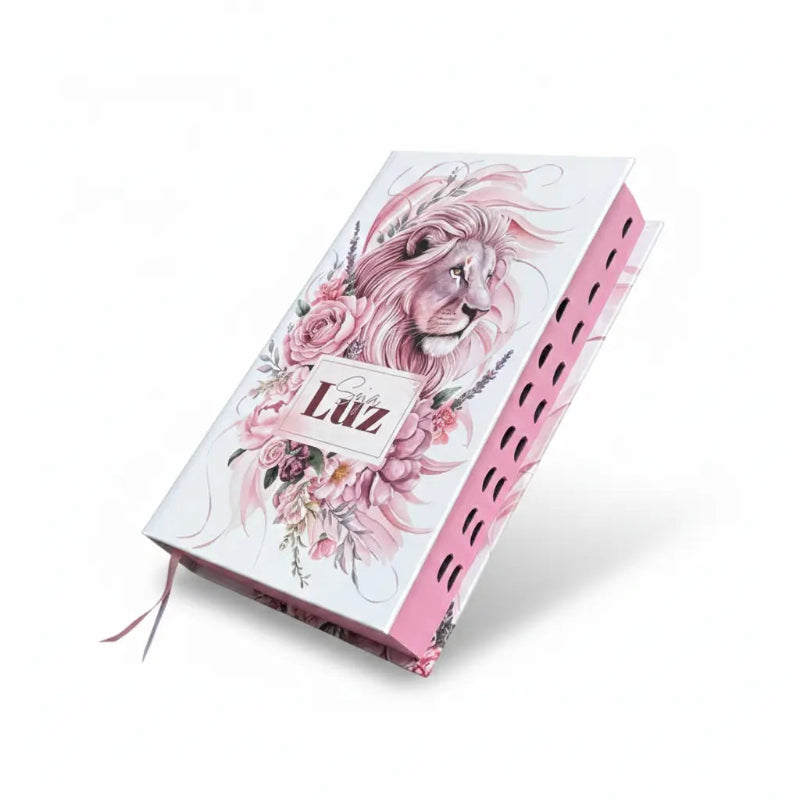 Bíblia Sagrada Feminina Seja Luz Leão Rosa | Capa Dura com Harpa e Índice 2