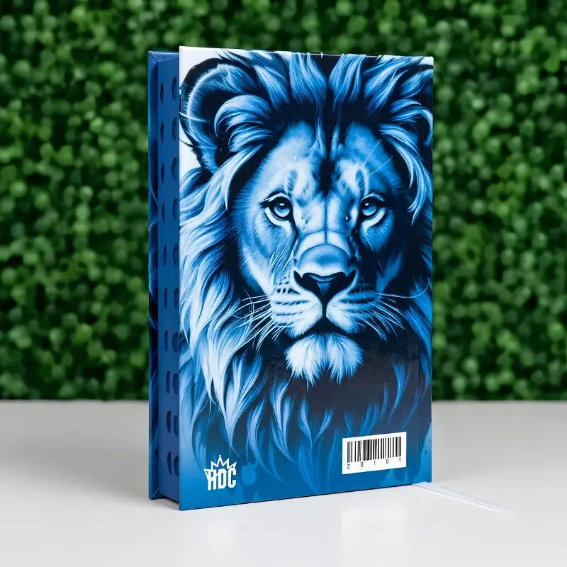 Parte traseira da Bíblia Sagrada Jesus Azul de capa dura