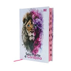 biblia nvi feminina rosa seja forte e corajosa capa dura com indice lateral