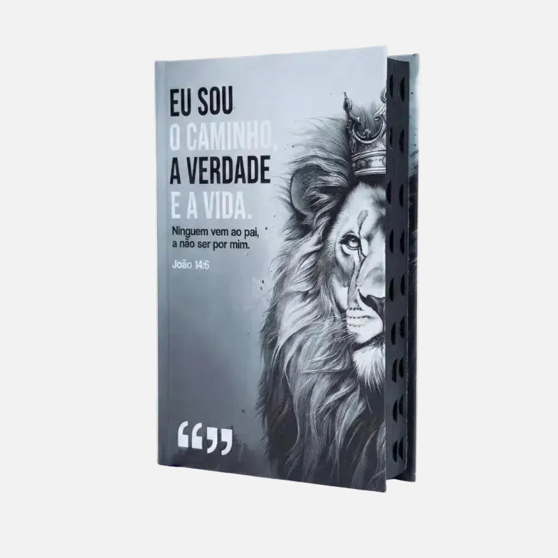 Bíblia Sagrada Versão Nvi Letra Grande Leão Capa Dura e Índices Frente