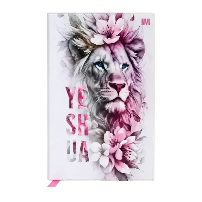 Bíblia Yeshua floral NVI em tons de rosa