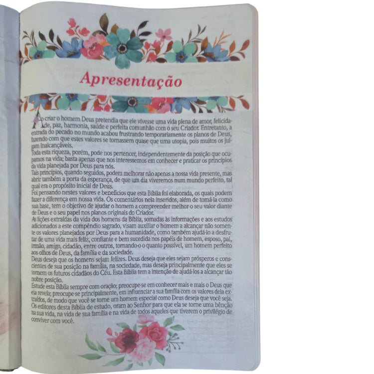 Bíblia de Estudo Mulher Sábia Floral Preta - imagem 3