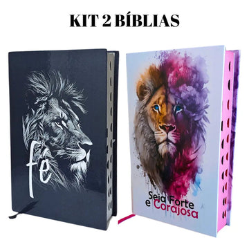 Kit 2 Bíblias ARC Masculina e Feminina - capa