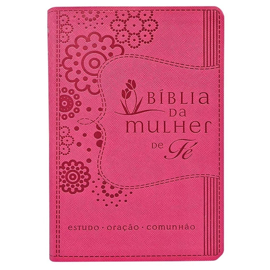 Bíblia Mulher de Fé Capa Rosa Estudo - imagem 1